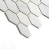 Calacatta Bella Honed Elongated Hexagon Marble Mosaics 10×12 1/4