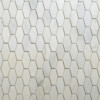 Calacatta Bella Honed Elongated Hexagon Marble Mosaics 10×12 1/4