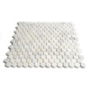 Calacatta Bella Honed Penny Round Marble Mosaics 11 1/4×11 3/4