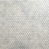 Calacatta Bella Honed Penny Round Marble Mosaics 11 1/4×11 3/4