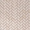 Champagne Honed Herringbone 1/2 Marble Mosaics 10×13
