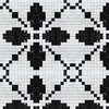 Black, Snow White Multi Finish Ziggurat Marble Mosaics 12×12