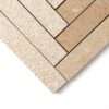 Seashell Multi Finish Large Herringbone Marble Mosaics 12 7/8×9 11/32 (MS90798)