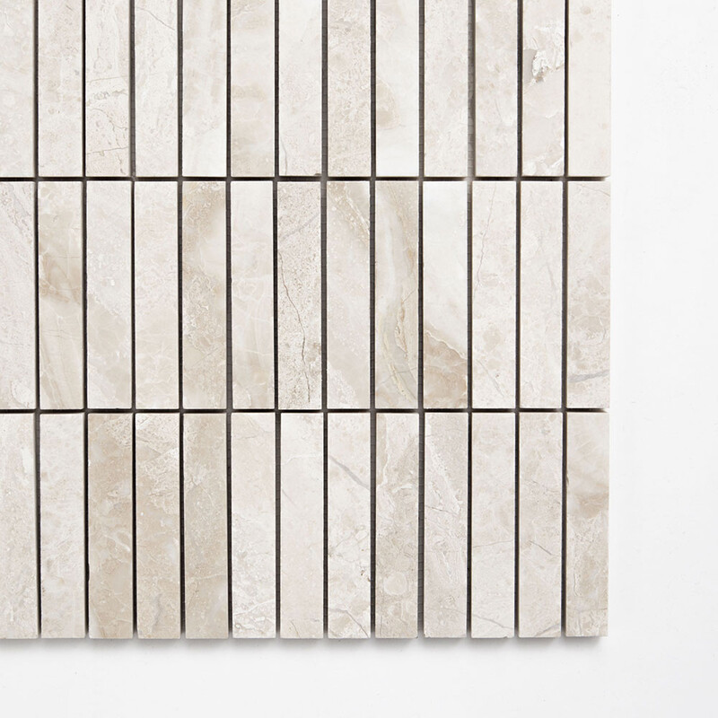 Diana Royal Honed 5/8×3 Marble Mosaics 12×12