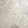 Calacatta Bella Honed Hand Clipped 1×1 Marble Mosaics 11 3/4 X 11 3/4