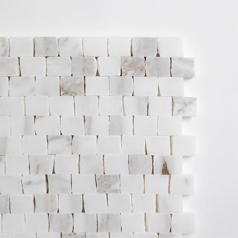 Calacatta Gold Royal Honed Broken Joint Marble Mosaics 11 3/4×12