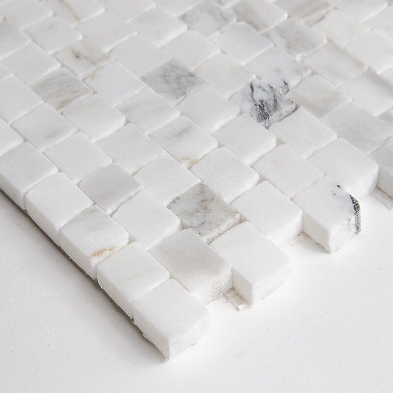 Calacatta Gold Royal Honed Broken Joint Marble Mosaics 11 3/4×12