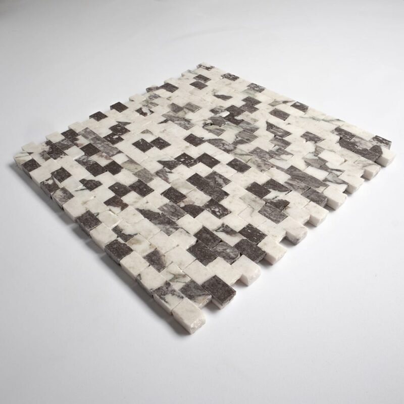 Calacatta Viola Honed Broken Joint Marble Mosaics 11 3/4×12