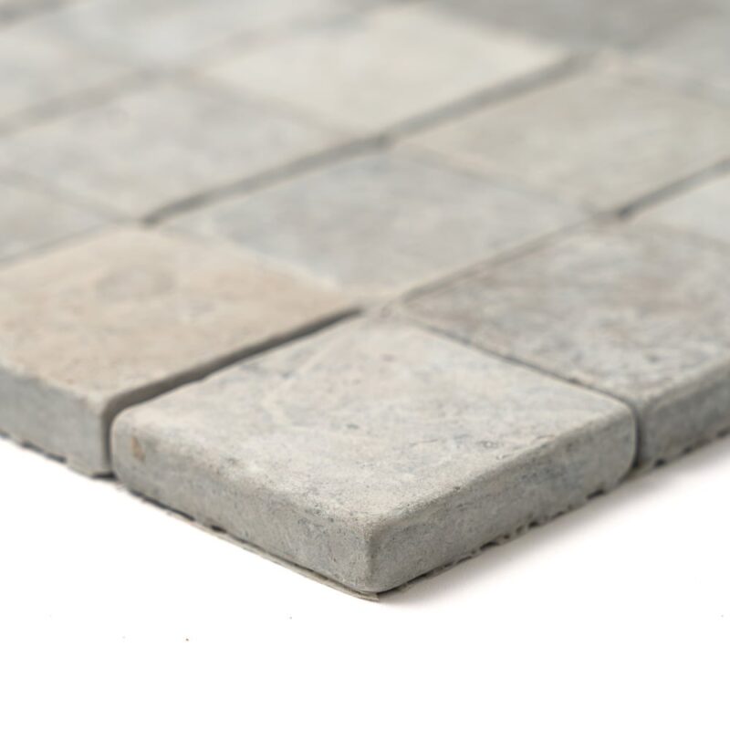 Britannia Light Tumbled 2×2 Limestone Mosaics 12×12 (MS90913)