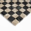 Roman Travertine, Verde Lucia Honed Hand Clipped 1×1 Marble Mosaics 11 3/4×11 3/4