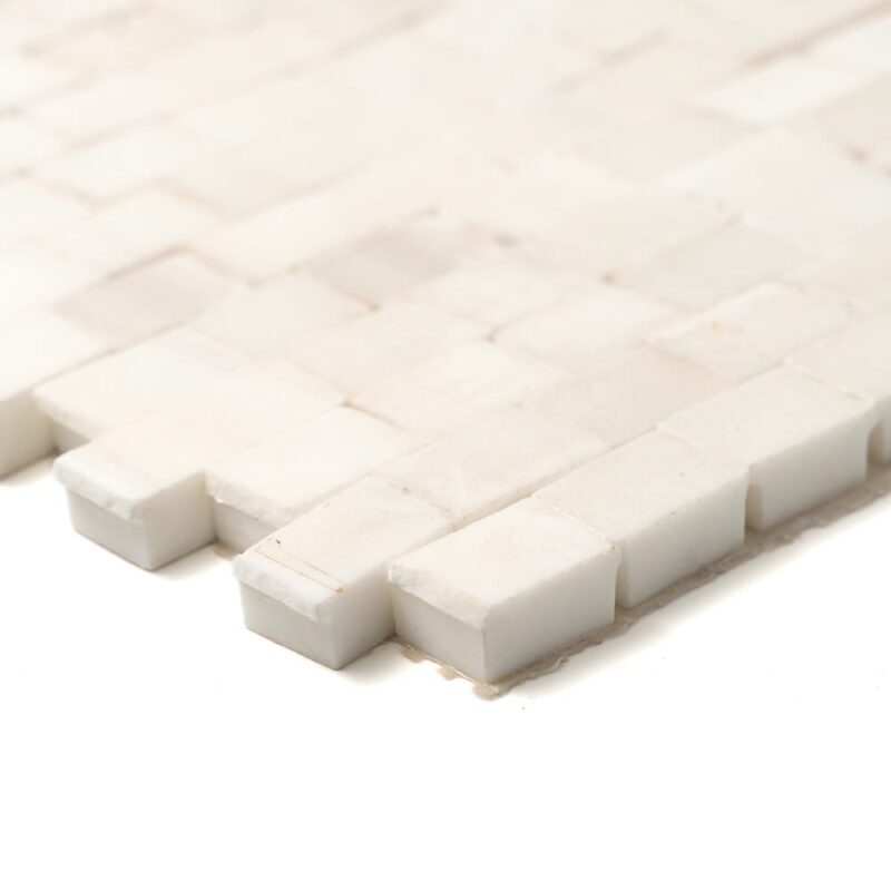 Bianco Dolomiti Honed Tessera Marble Mosaics 11 3/4×12 (MS99240)