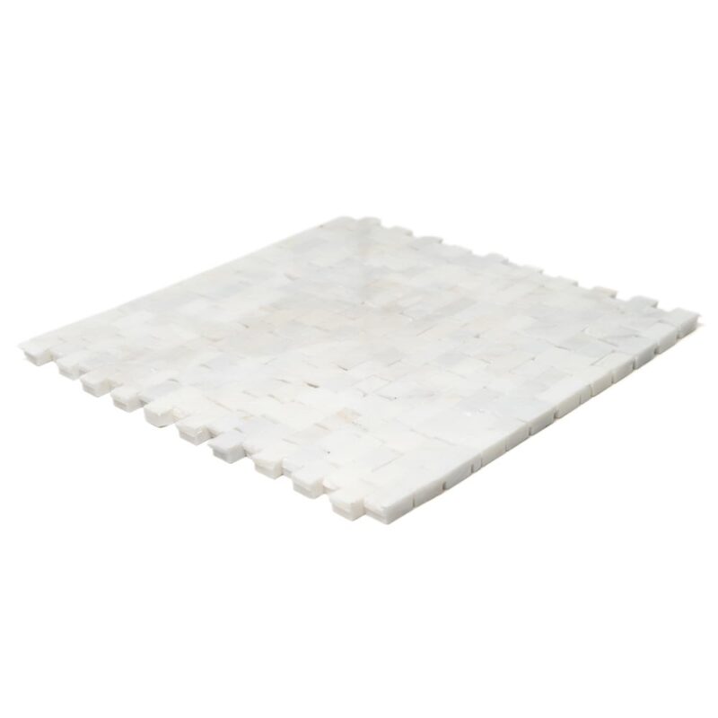 Bella White Honed Tessera Marble Mosaics 11 3/4×12 (MS99242)