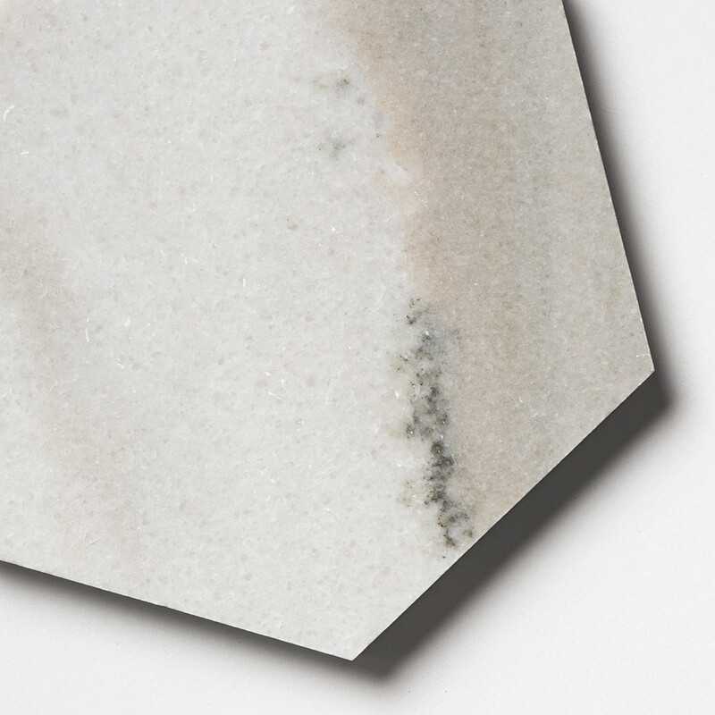 Skyline Honed Hexagon Waterjet Marble Tiles 5 25/32×5