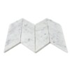 Chevron White Carrara Honed Marble Waterjet Decos 10×13