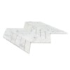 Chevron White Carrara Honed Marble Waterjet Decos 10×13