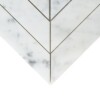 Chevron White Carrara Honed Marble Waterjet Decos 10×13