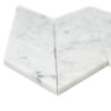 Chevron White Carrara Honed Marble Waterjet Decos 10×13