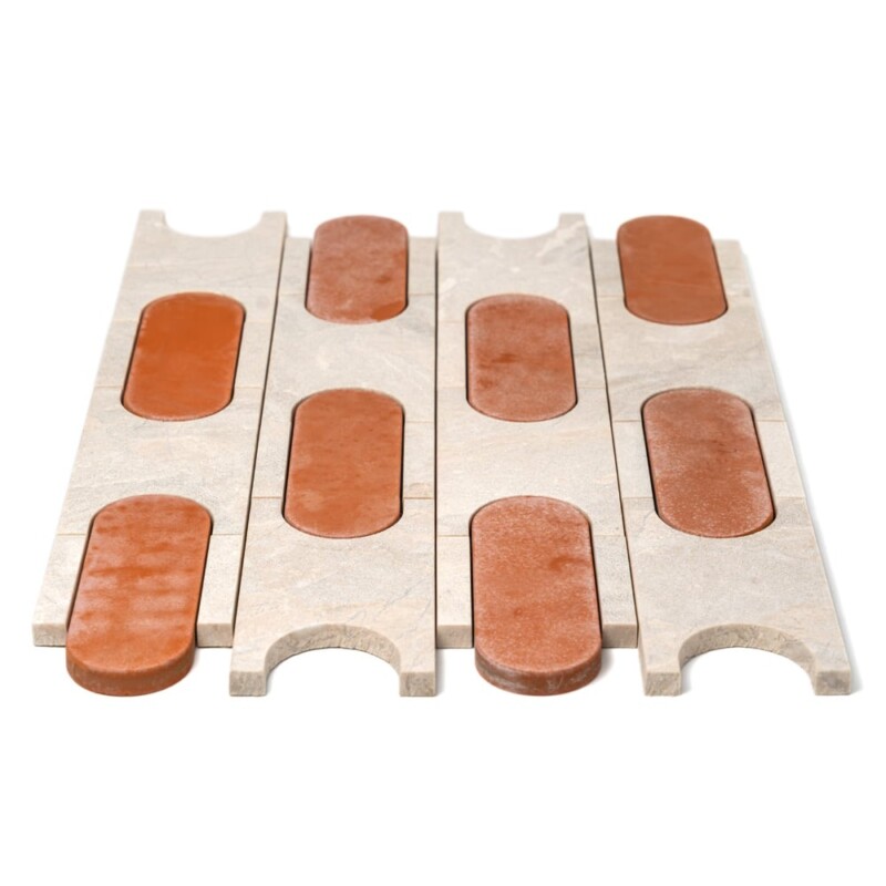 Diana Royal Leather Cyprus Marble Mosaics 12 23/32×16 1/2