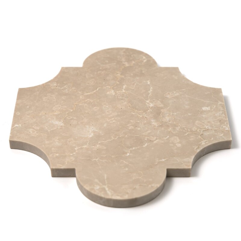 San Felipe Botticino Fiorito Polished Marble Waterjet Decos 8×9 3/4