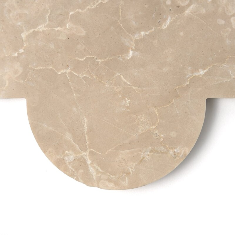 San Felipe Botticino Fiorito Polished Marble Waterjet Decos 8×9 3/4