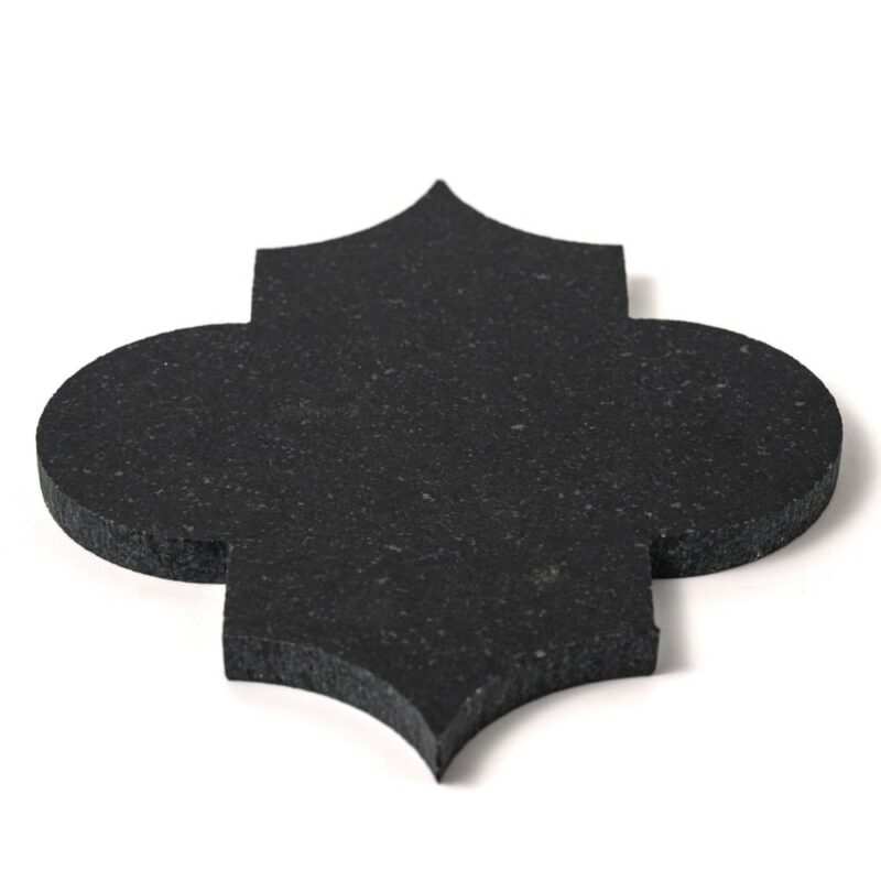 Arabesquette Black Polished Marble Waterjet Decos 6×8 1/4 (NW90590)
