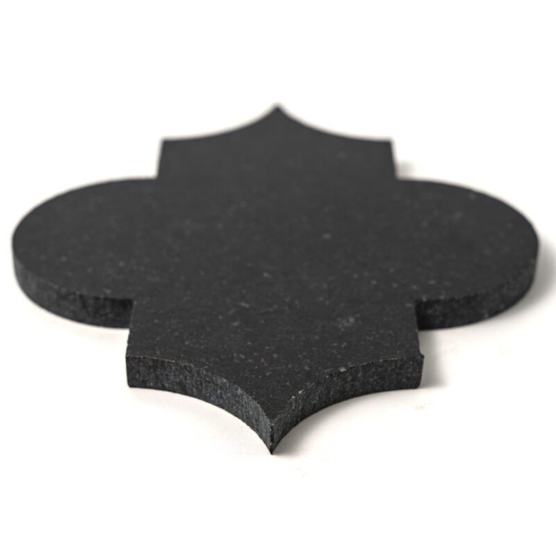 Arabesquette Black Polished Marble Waterjet Decos 6×8 1/4 (NW90590)