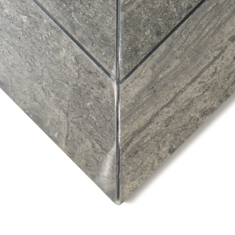 Chevron Haisa Blue Honed Marble Waterjet Decos 13×10 (NW90739)