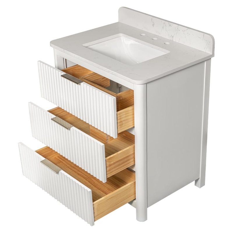 Muebles de baño blancos Carrara Gunningham 31×22 (PS73001)