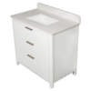 Carrara Gunningham White Bathroom Vanities 37×22 (PS73002)