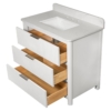 Carrara Gunningham White Bathroom Vanities 37×22 (PS73002)