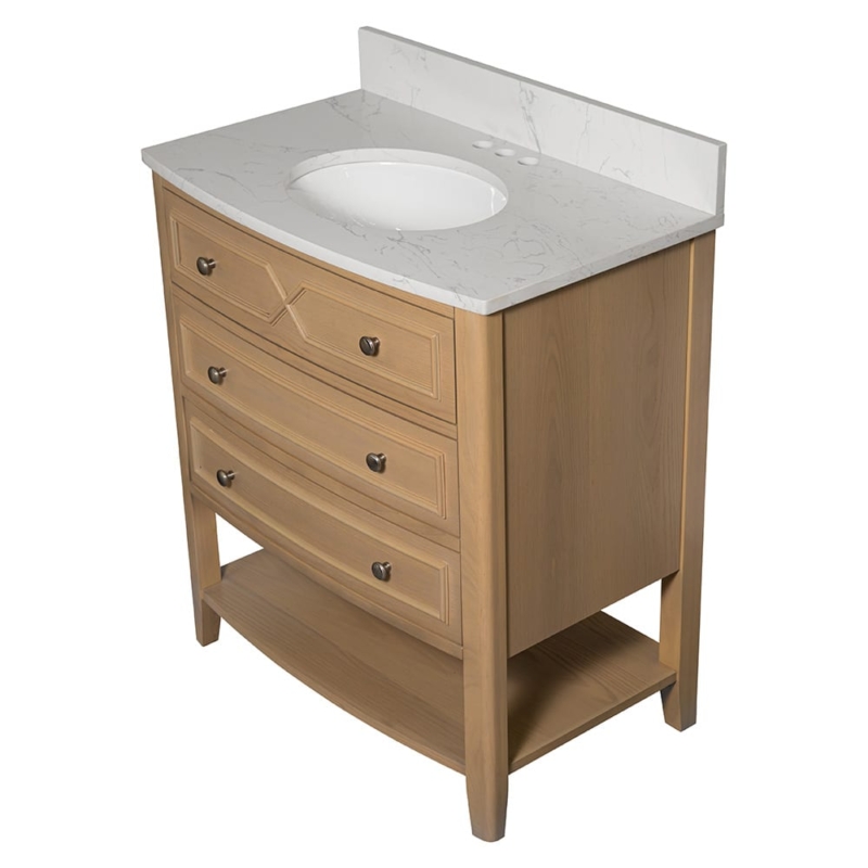 Carrara Halcyon Light Oak Bathroom Vanities 31×19 (PS73005)