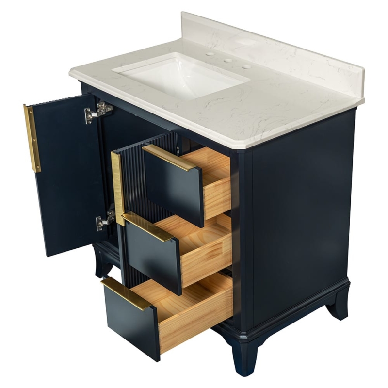 Carrara Grosvenor Nayv Blue Bathroom Vanities 37×22 (PS73008)