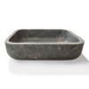 Iris Black Honed Oasis Marble Sink 18×22