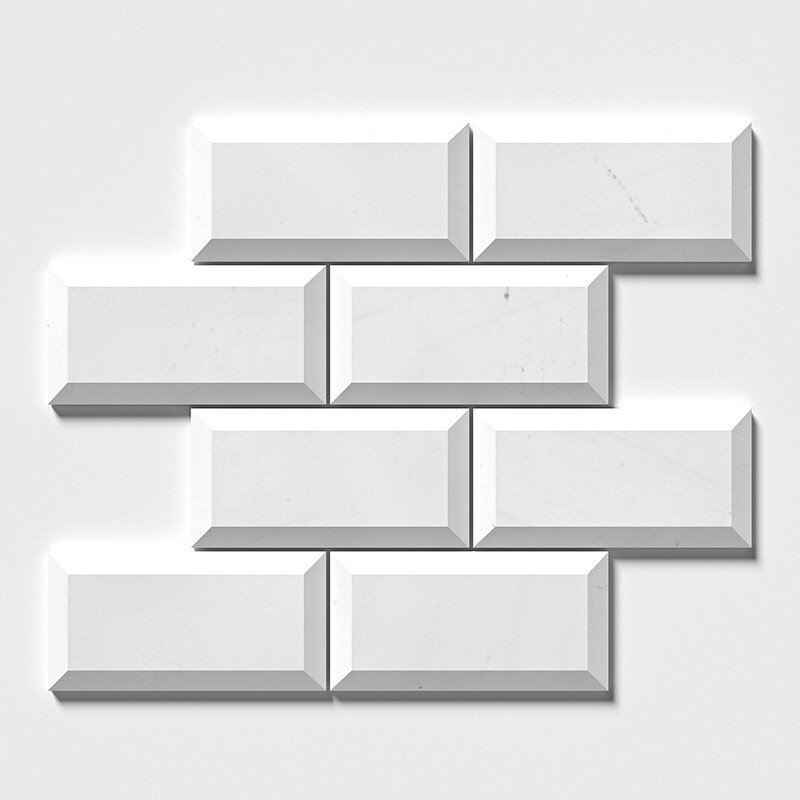 Aspen White Polished Subway Marble Tiles 2 3/4×5 1/2