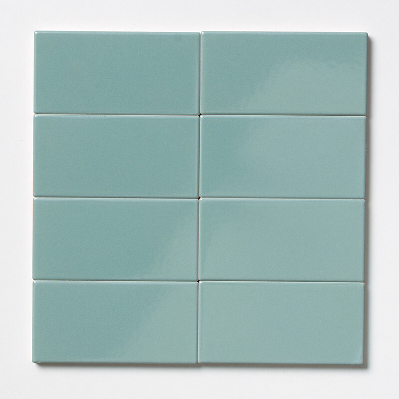 Witty Green Glossy Subway Ceramic Tiles 3×6