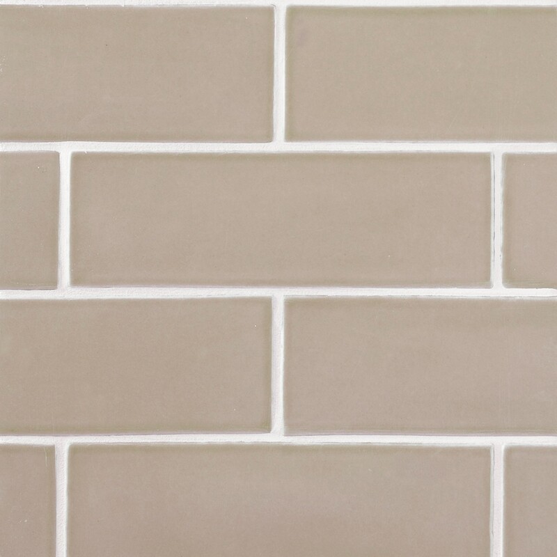 Latte Glossy Subway Ceramic Tiles 3×9