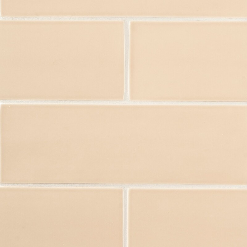Honey Glossy Subway Ceramic Tiles 4×12