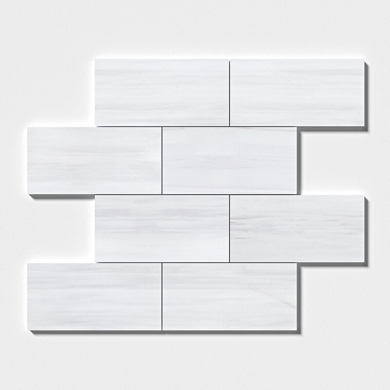 Bianco Dolomiti Classic Polished Marble Tiles 6×12