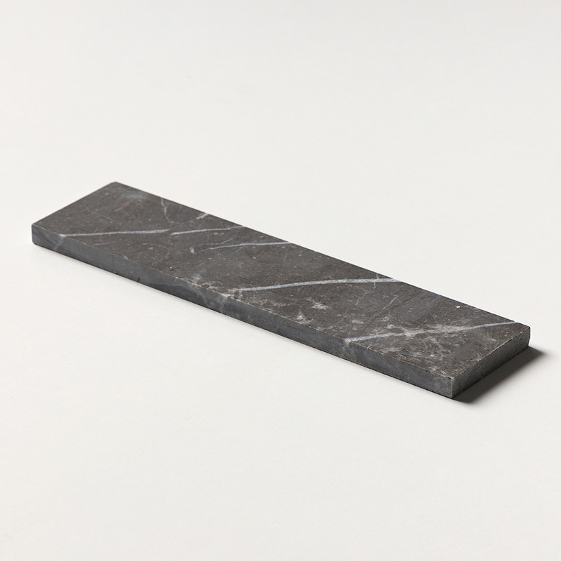Iris Black Honed Subway Marble Tiles 3×12