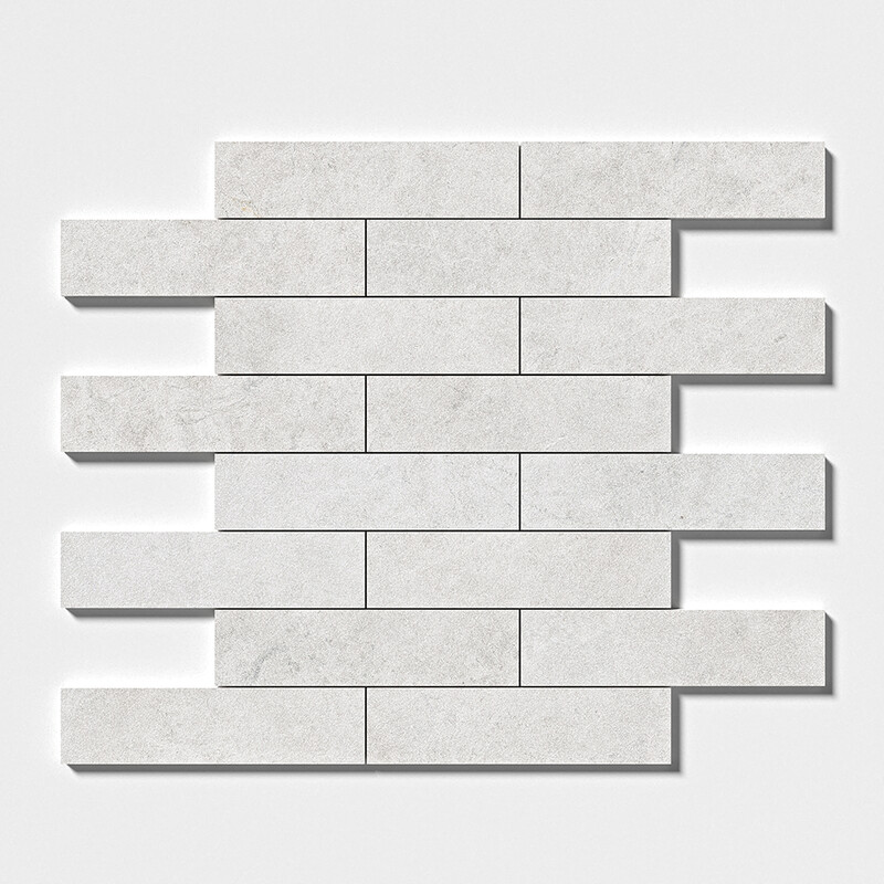 Silver Shadow Textured Subway Marble Tiles 3×12