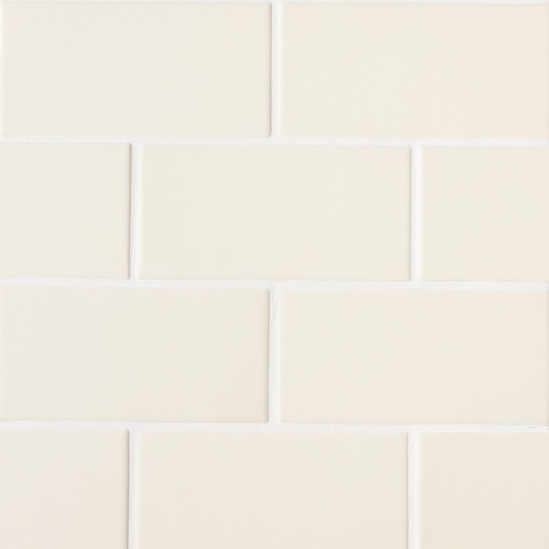 Ivory Matte Subway Ceramic Tiles 3×6