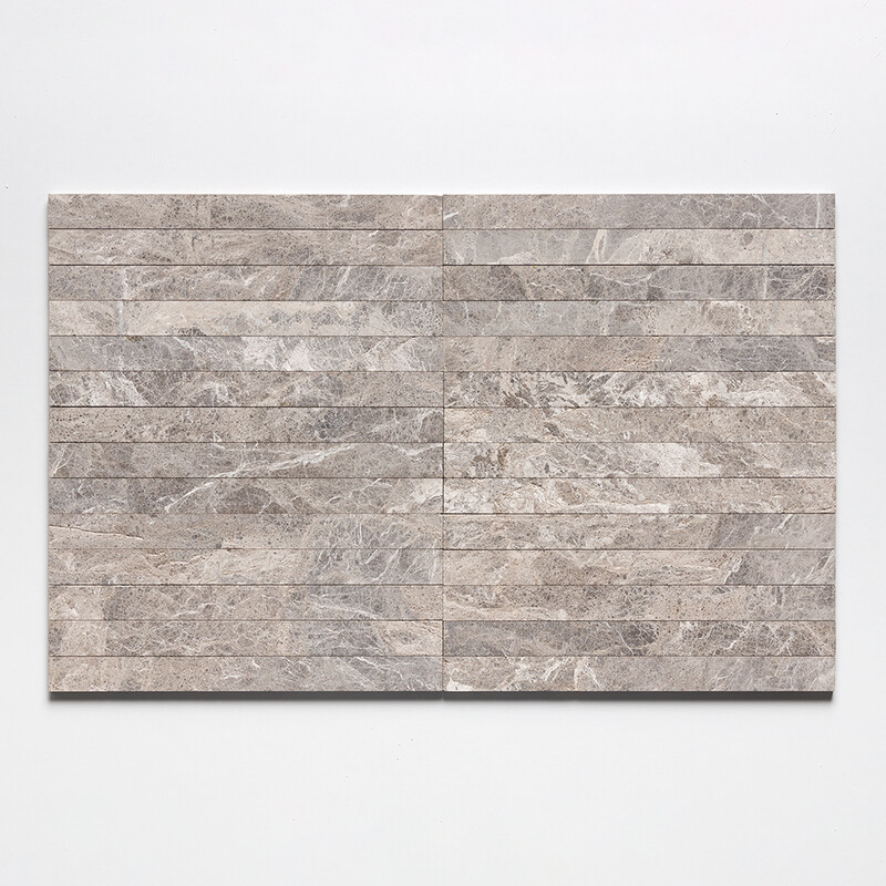 Maroon Di Notte Leather Plank Marble Tiles 1 9/16×18