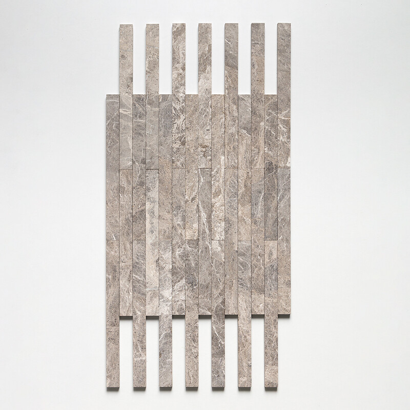 Maroon Di Notte Leather Plank Marble Tiles 1 9/16×18