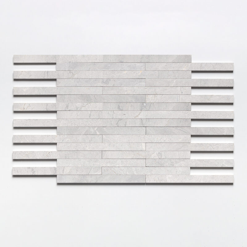 Silver Shadow Leather Plank Marble Tiles 1 9/16×18 (TL20308)