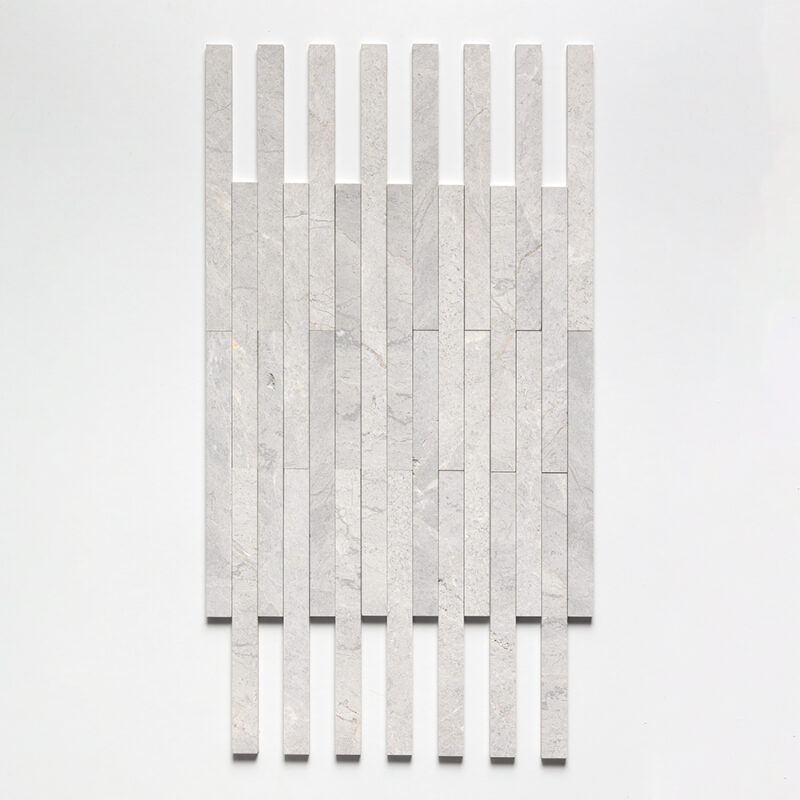 Silver Shadow Leather Plank Marble Tiles 1 9/16×18 (TL20308)