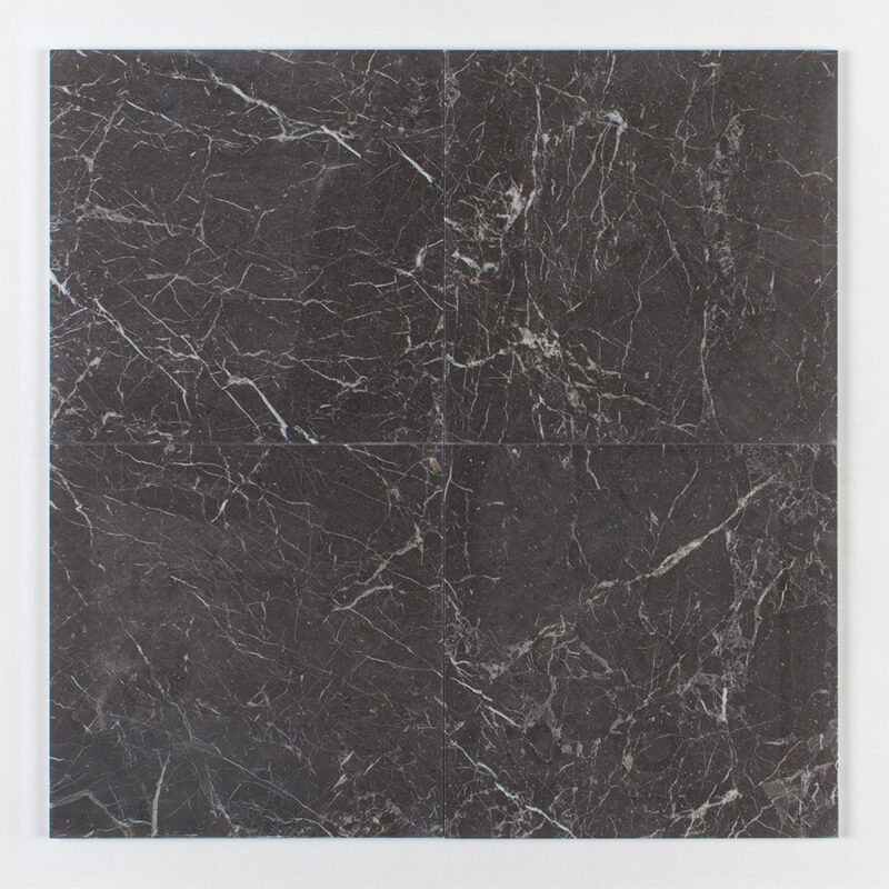 Iris Black Honed Marble Tiles 18×18