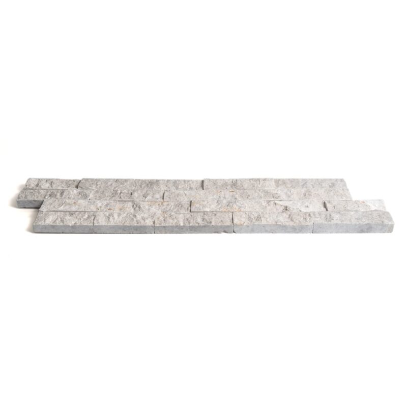 Silver Shadow Split Face Marble Ledger Panel 6×24 (TL20754)
