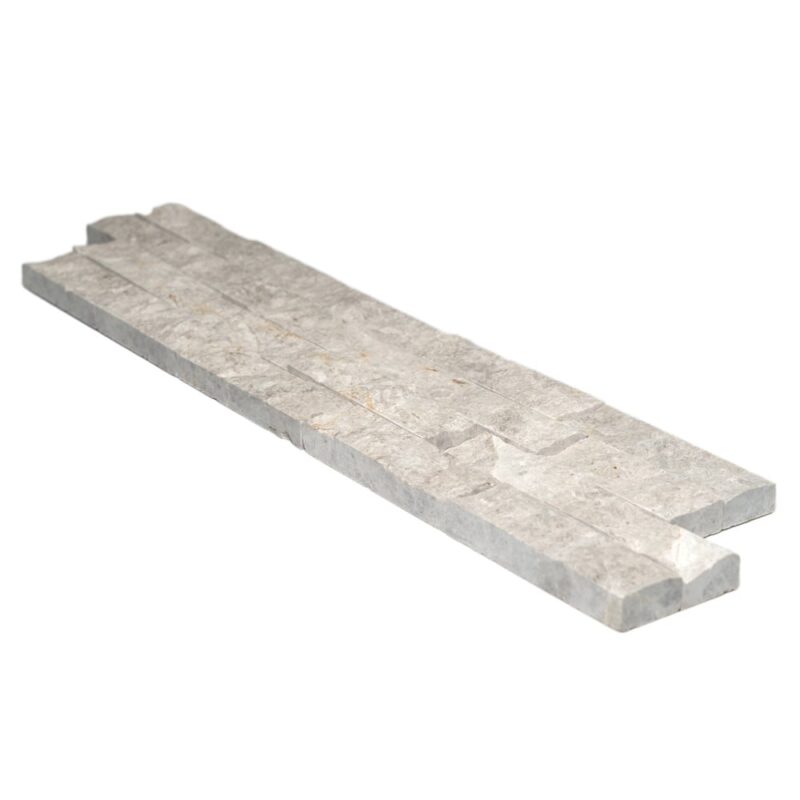 Silver Shadow Split Face Marble Ledger Panel 6×24 (TL20754)