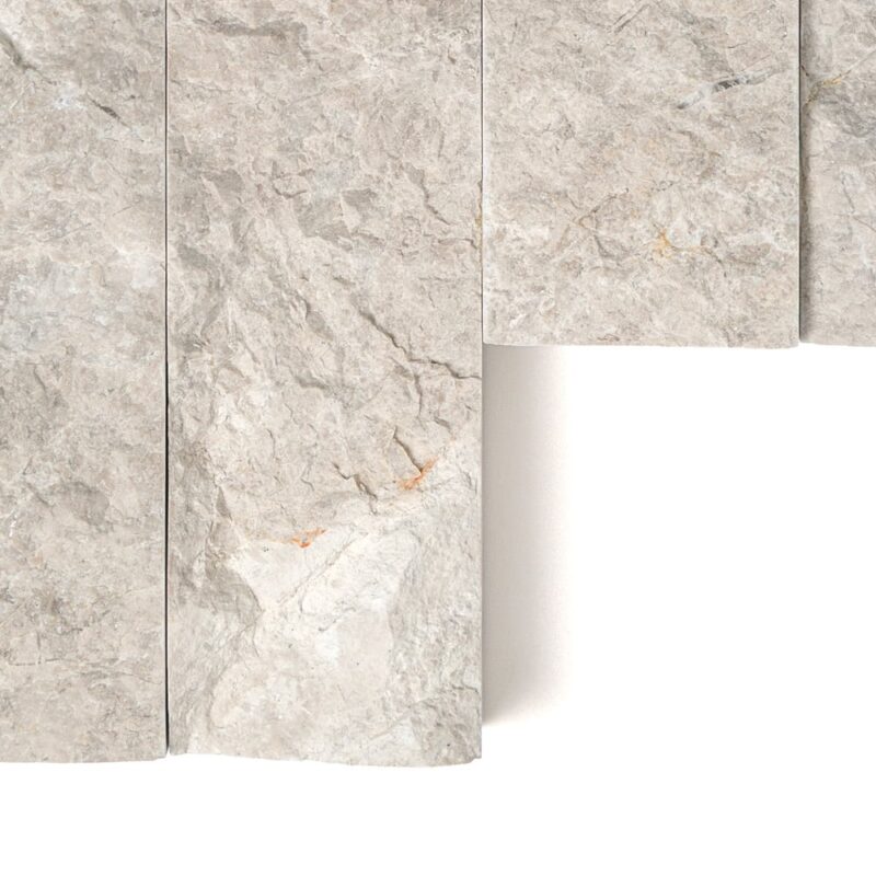 Silver Shadow Split Face Marble Ledger Panel 6×24 (TL20754)
