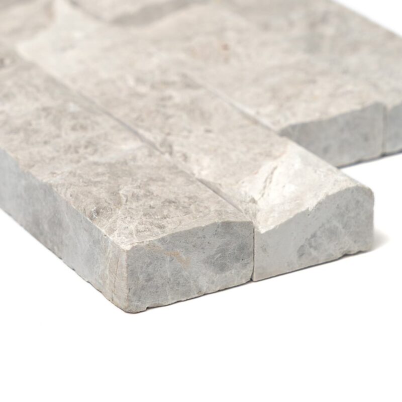 Silver Shadow Split Face Marble Ledger Panel 6×24 (TL20754)